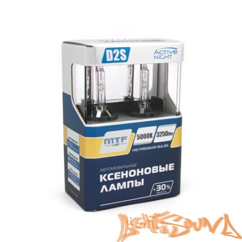 Ксеноновая лампа MTF light  Active Night +30%, D2S, 3250 lm, 5000k, 35w, 85v, 1шт