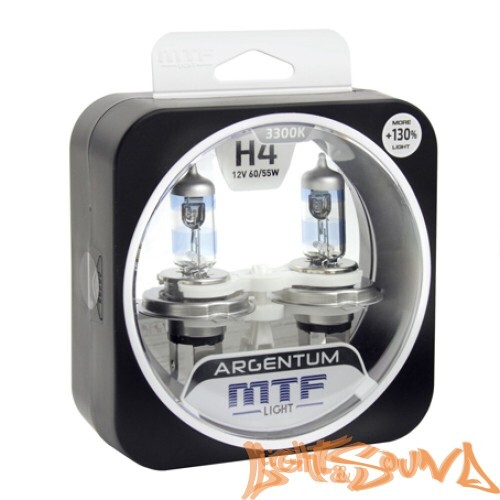 MTF ARGENTUM +130% H4, 12V, 60/55W Галогенные лампы (2 шт)