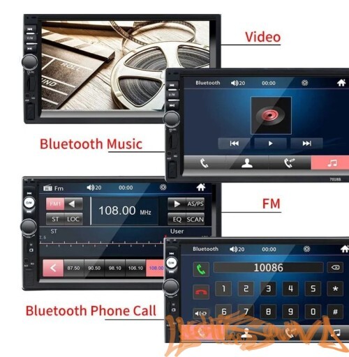 HIPPCRON 7018B 2din  USB/MP3/SD/FM/Bluetooth, 7дюймов