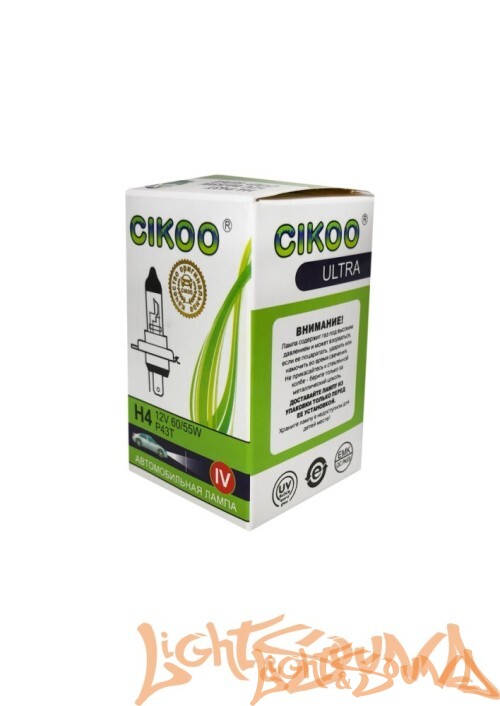 CIKOO, CG0113, H4 4X (супер белый) 12V, 60/55W Галогенная лампа (1шт)
