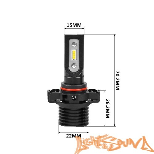 Светодиод головного света Optima LED QVANT H16EU/5202, 12-24V (2шт)