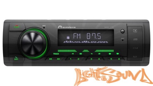 Premiera MVH-130 4 х 55 Вт, FM / USB ресивер с Bluetooth (зеленая подсветка)