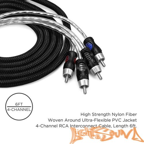 RCA (межблочный) кабель Recoil Premium PCI46 4RCA 2 метрa