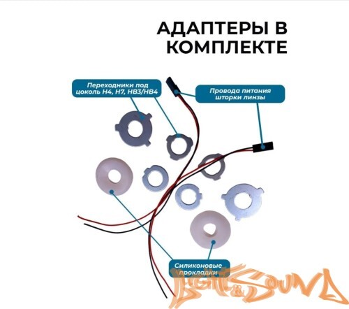 Бидиодная линза X-Light X-PRO 2.5" 6000К 12V 1шт