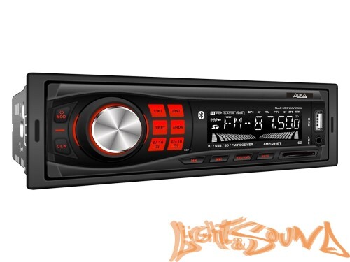 Aura AMH-210BT USB-ресивер, 4x51w, USB SD/FM/AUX/BT, 2 RCA, VA дисплей, красная подсветка