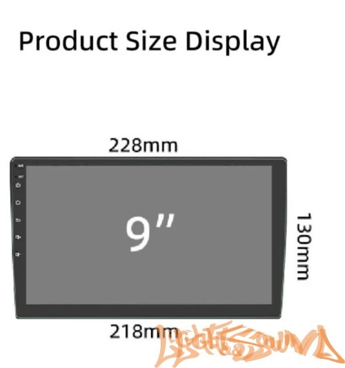 HIPPCRON AZJ-92 2din 4x50Bт USB/MP3/FM/Wi-Fi/Bluetooth, память 2/32гб 9дюймов