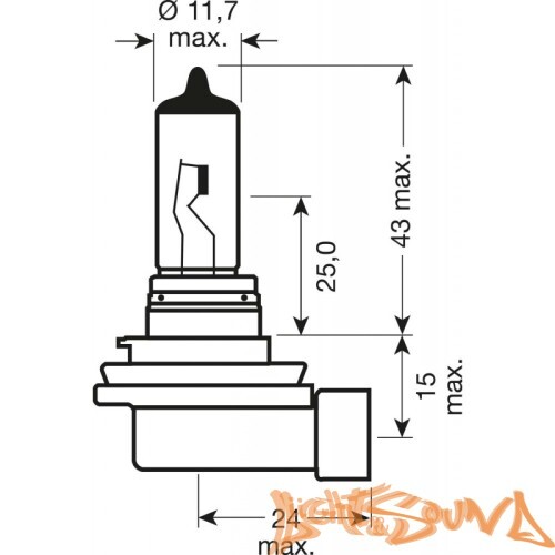 Osram Original Line H11 12V, 55W Галогенная лампа (1шт)