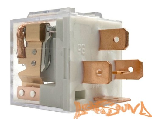 Реле силовое 12V 5 конт. 80A с индикатором,ушко+кронштейн