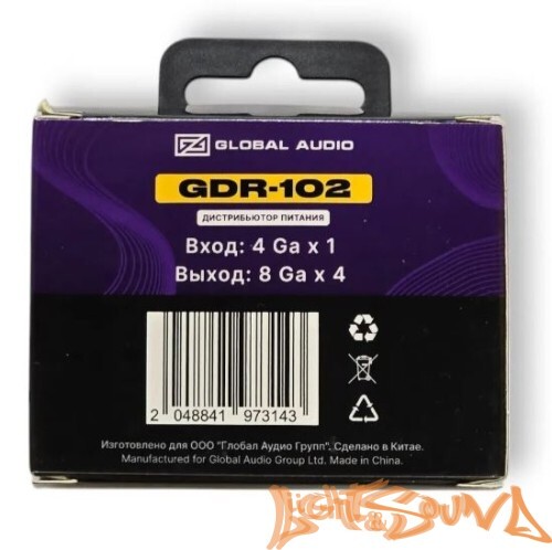 Global Audio GDR-102 Дистрибьютор питания, 1х4Ga вход, 4х8Ga выход
