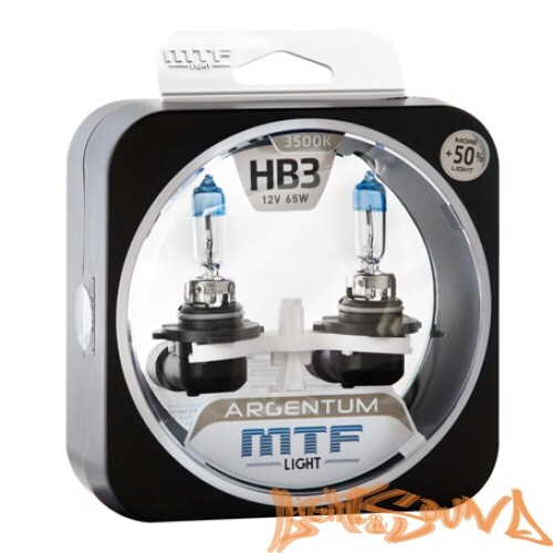MTF ARGENTUM +50% HB3/9005, 12V, 65W Галогенные лампы (2 шт)
