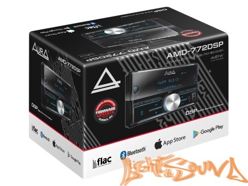 Aura AMH-772DSP 2DIN USB-ресивер, 4x51, USB/FM/AUX/BT,3RCA,DSP, RGB-подсветка