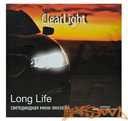 Светодиодная линза Clearlight H4 mini LL 6000K, 2шт