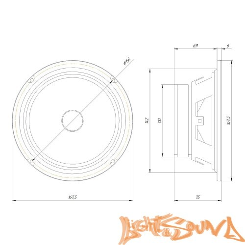 Oris Electronics EX-65 6.5" (16.5 см) среднечастотные динамики (комплект)