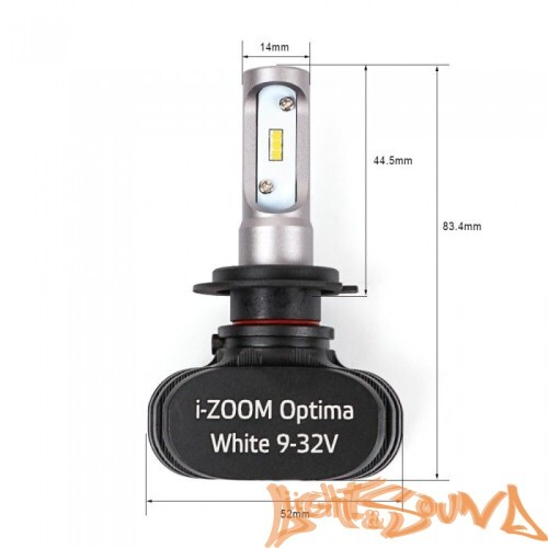 Светодиод головного света Optima i-Zoom H7 LED, Seoul-CSP, White, 9-32V (2шт)