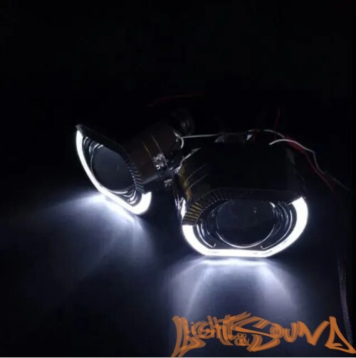 Бленда 3,0 дюйма LED ZX-009 Black (Белый/Оранжевый) 1шт