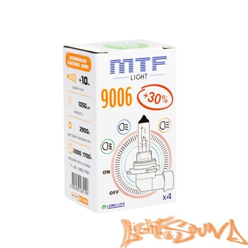 MTF Standart + 30% HB4 9006 12V 55W Галогенная лампа (1шт)