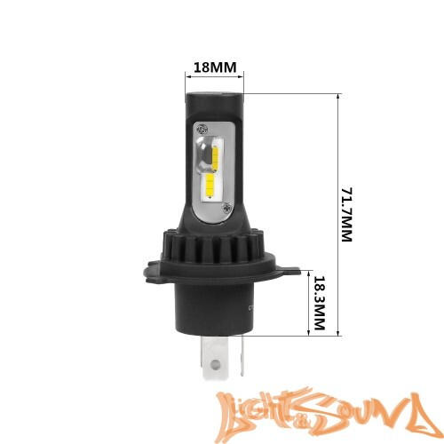 Светодиод головного света Optima LED QVANT H4, 12-24V (2шт)