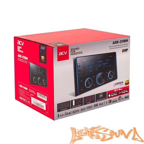 ACV ADX-211BM DSP 2DIN 4х50 FM/USB/AUX/Bluetooth/Flac 3RCA