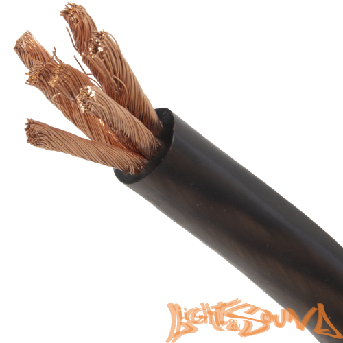 AMP 100% Кабель силовой, OFC Ultraflexible, 8GA/8мм2 чёрный, 50м в катушке