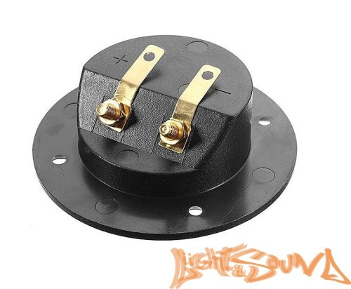 Терминал для подключения акустики D75 позолоченнный круглый, 1шт