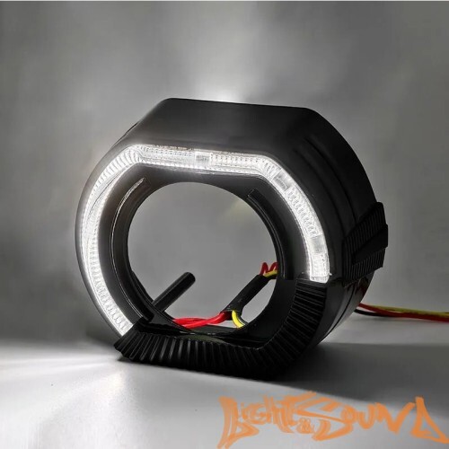 Бленда 3,0 дюйма LED ZX-009 Black (Белый/Оранжевый) 1шт