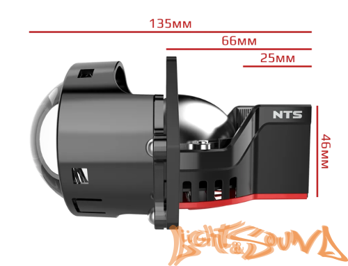 Бидиодная линза NTS AUTO BI-LED PHOENIX 3.0", 12V, 6300К, 1шт