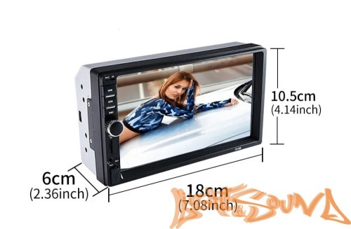 HIPPCRON 7018B 2din  USB/MP3/SD/FM/Bluetooth, 7дюймов