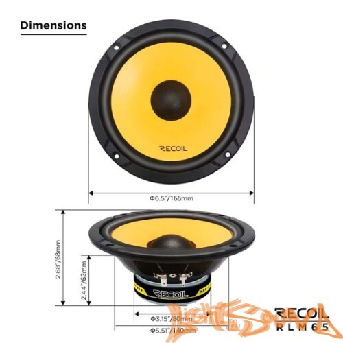Recoil RLM65 6.5" (16,5 см), 2-полосная компонентная акустическая система