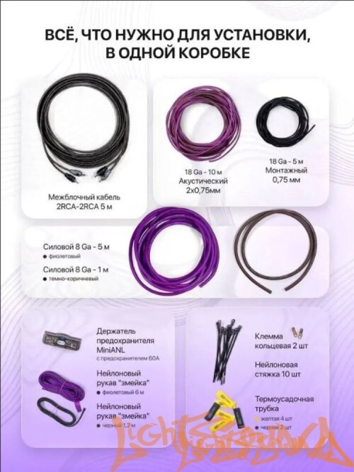 Global Audio SWC-28  Набор для подключения 2х-канального усилителя