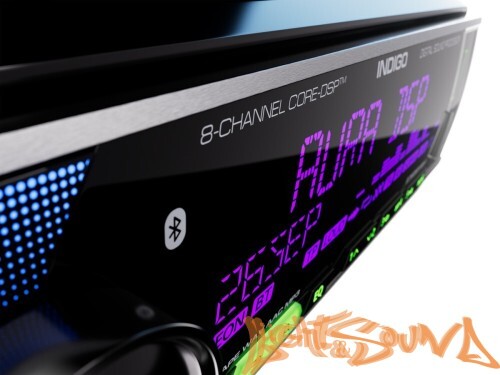 Aura INDIGO-876DSP USB-ресивер, 4х51w, USB (1.2A)/FM/AUX/BT,4RCA,DSP,RGB подсветка