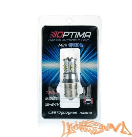 Optima MINI P21W, CAN, CREE XB-D*10, 5500K, 50W, 12V (Ba15S), 1шт