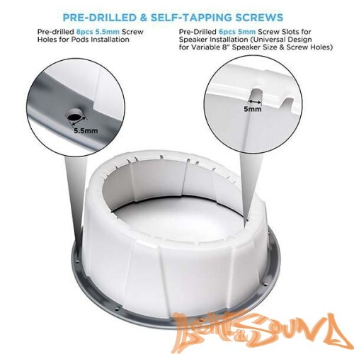 Подиумы пластиковые Recoil USP8W 8" (20см), белые, 2шт