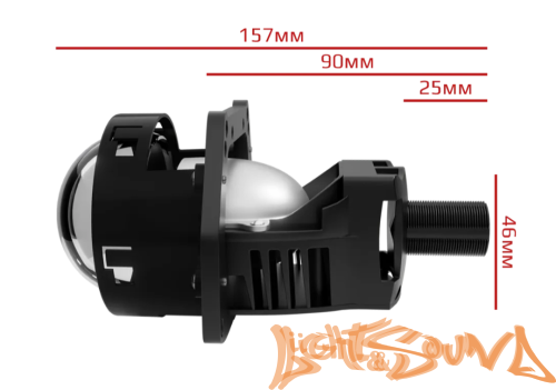 Бидиодная линза NTS AUTO BI-LED KEPLER 3.0", 12V, 6300К, 1шт