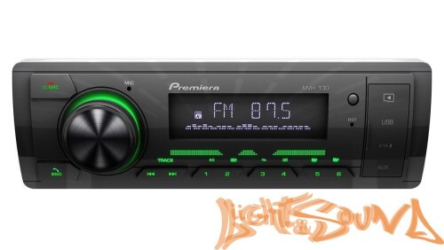 Premiera MVH-130 4 х 55 Вт, FM / USB ресивер с Bluetooth (зеленая подсветка)