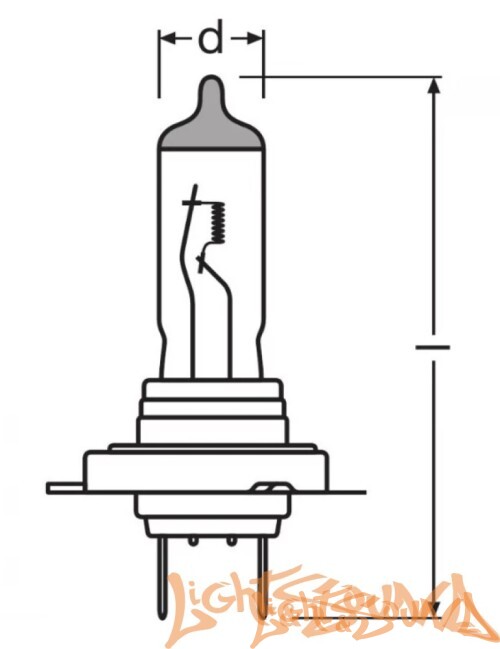 Osram Original Line H18 12V, 65W Галогенная лампа (1шт)