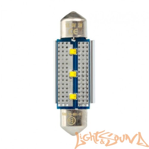 Лампа светодиодная Optima Festoon 39mm Premium PHILIPS, CAN,white,12v, T10*39mm (sv 7-8) 1шт