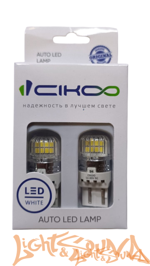 CIKOO W21/5W, CL1620, 16SMD, 12-30V, 900Lm, (2шт)