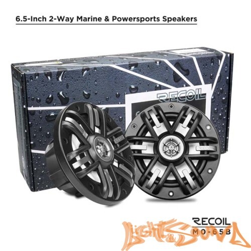 Recoil MO-65B Marine 6.5" (16,5 см),чёрные, 2-полосная коаксиальная акустическая система для катера