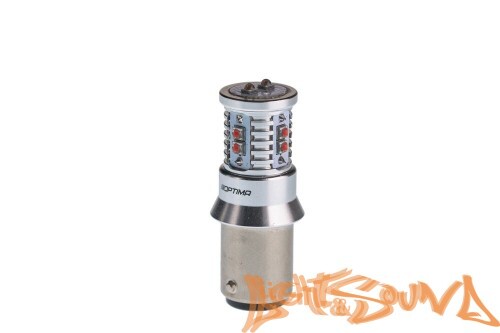 Optima MINI P21/5W, RED, CAN, CREE XB-D*10, 5500K, 50W, 12V (BaY15D), двухконтактная, 1шт