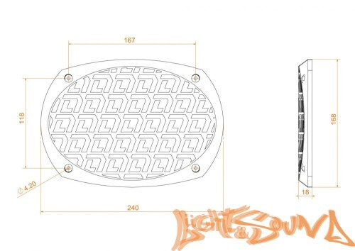 Защитная сетка DL Audio Gryphon Pro 69 Grill Black 16х24 см, 2шт