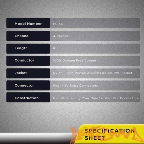 RCA (межблочный) кабель Recoil Premium PCI46 4RCA 2 метрa