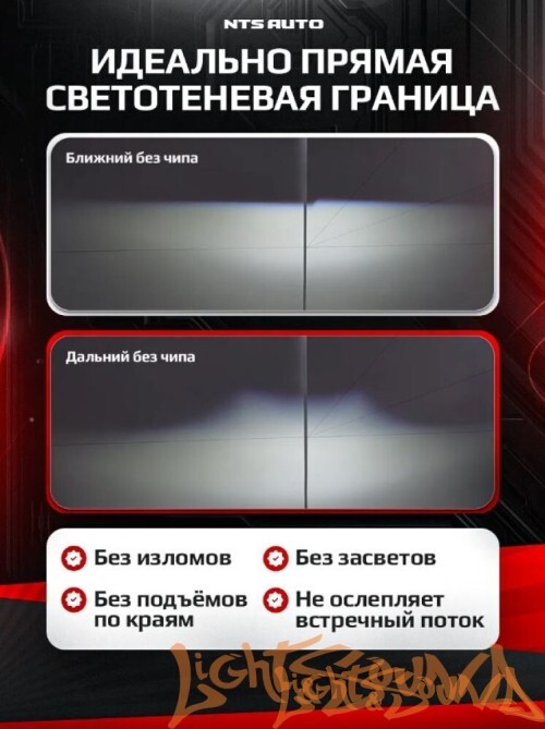 Бидиодная линза NTS AUTO BI-LED GRUMIUM 3.0", 12V, 6300К, 1шт
