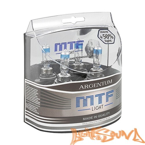 MTF ARGENTUM +50% HB4/9006, 12V, 55W Галогенные лампы (2 шт)