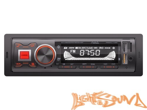 Aura Fireball-103BT USB-ресивер, 12V 4x36w, 2USB SD/FM/AUX/BT, 2 RCA, VA, красная подсветка