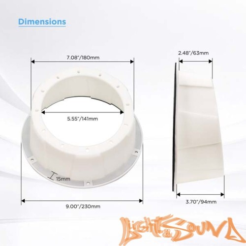 Подиумы пластиковые Recoil USP65W 6,5" (16см), белые, 2шт