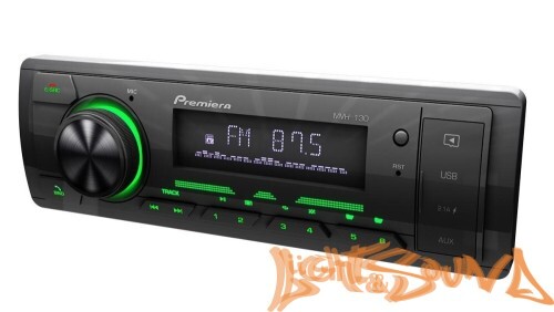 Premiera MVH-130 4 х 55 Вт, FM / USB ресивер с Bluetooth (зеленая подсветка)