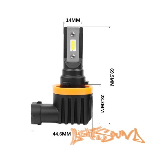 Светодиод головного света Optima LED QVANT H11, 12-24V (2шт)