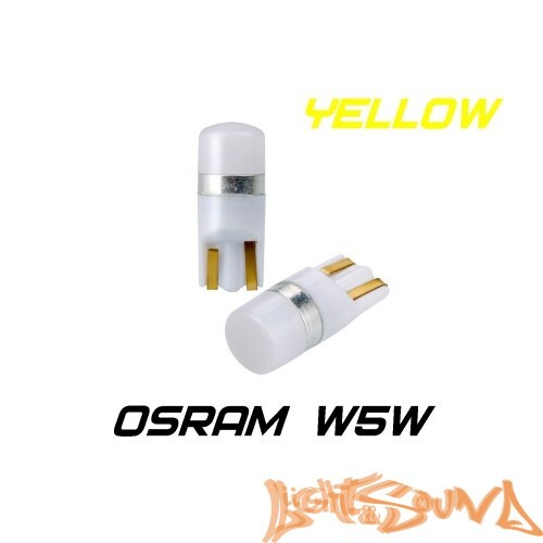 Optima Premium W5W (T10) OSRAM Chip,Yellow, 2W, 12V, (W2.1X9.5D), 2шт