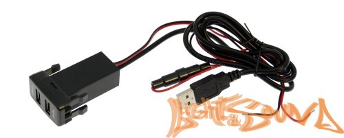 USB разъём в штатную заглушку для Toyota 2009-2021 (с зарядным устройством)