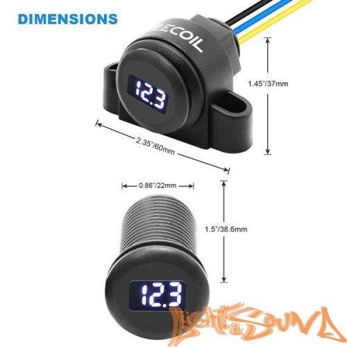 Recoil MDV Marine Универсальный вольтметр, водонепроницаемый